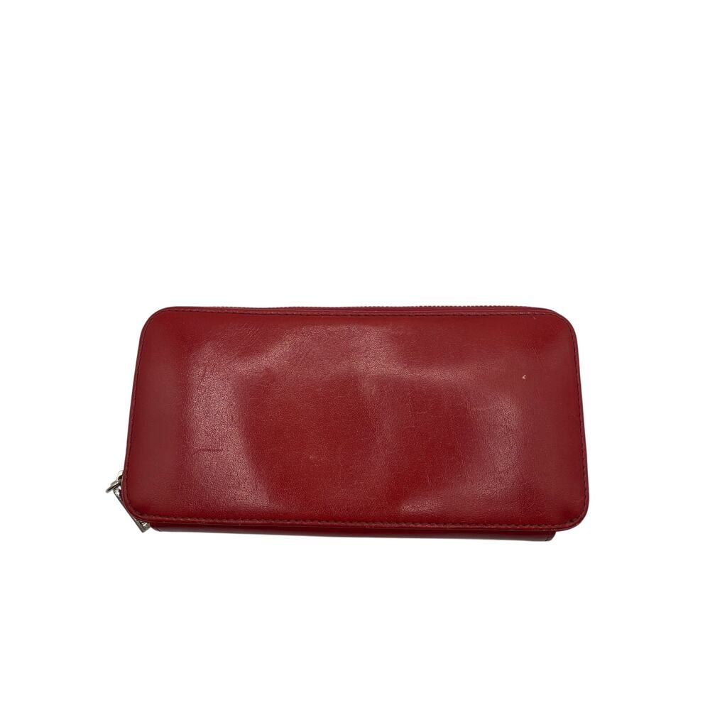 ⭐️ Women’s Vintage Hobo Red Smooth Leather Zip Around Wallet
